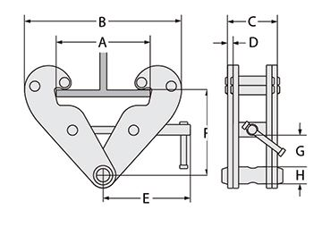 Girder Clamp Black for entertainment industry drawing Girder Clamp Black for entertainment industry drawing