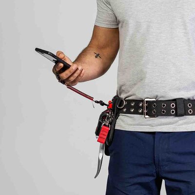 GRIPPS® Coil E-Tether With Poly Clip & E-Catch (Non-Conductive) GRIPPS® Coil E-Tether With Poly Clip & E-Catch (Non-Conductive)