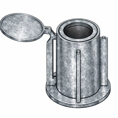 Built-In Concrete Socket for Swivel Davit Crane, Zinc Plated