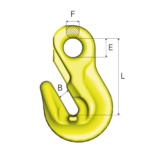 Drawing of the Gunnebo Grab Hook OG Drawing of the Gunnebo Grab Hook OG, a durable piece of lifting equipment.