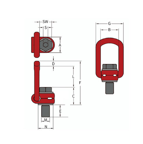 Lifting Point model POWERTEX LPD drawing Lifting Point model POWERTEX LPD drawing