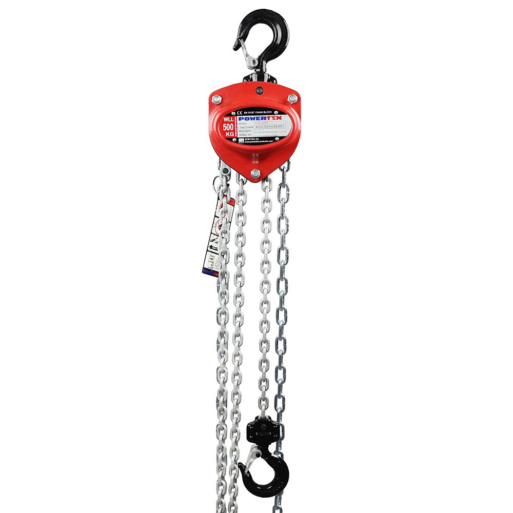 Chain Block POWERTEX PCB-S2OLP with Ball Bearing Hook