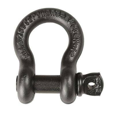 POWERTEX Bow shackle painted in matte black, for use in the entertainment industry Bow Shackle POWERTEX PBSP Blackline front