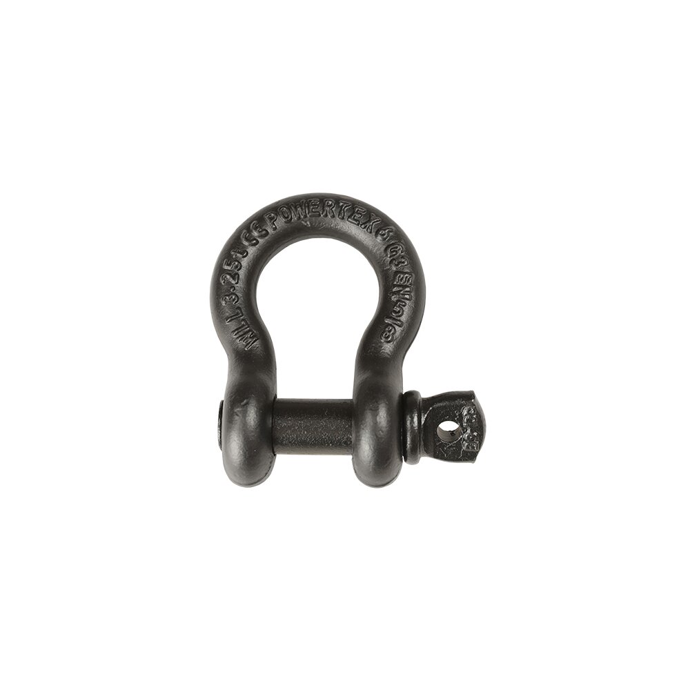 POWERTEX Bow shackle painted in matte black, for use in the entertainment industry Bow Shackle POWERTEX PBSP Blackline