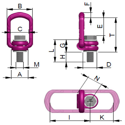 RUD VLBG-PLUS lifting eye measurements RUD VLBG-PLUS lifting eye measurements