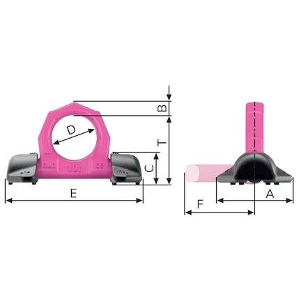 Weld-on Lifting Device RUD VRBS specifications drawing