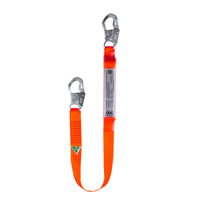 Single webbing lanyard with snap hooks Webbing lanyard with snap hooks