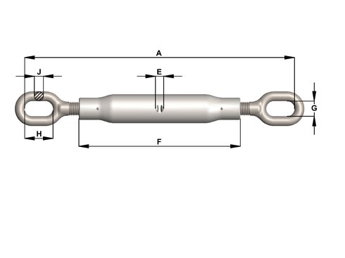 Townley Rigging Screw eye-eye specifications