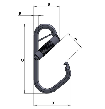 Entertainment Rigging Carabiner drawing Entertainment Rigging Carabiner drawing