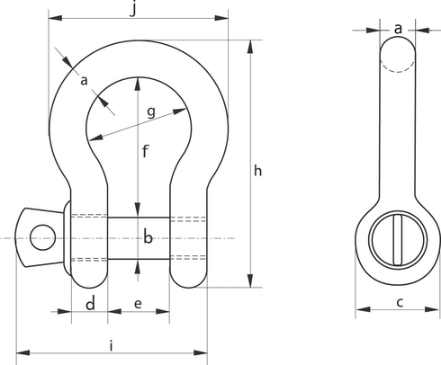 Van Beest Bow Shackles with Screw Collar Pin G-4161 drawing Van Beest Bow Shackles with Screw Collar Pin G-4161 drawing