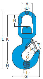 Alloy Swivel Bearing Hoist Hook 8-175N specifications Alloy Swivel Bearing Hoist Hook 8-175N specifications