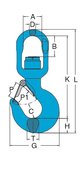 Alloy Swivel Bearing Hoist Hook 8-175N specifications Alloy Swivel Bearing Hoist Hook 8-175N specifications