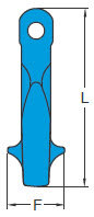 High-quality Grade 10 Yoke Clevis Lifting Grab Hook X-042 side view drawing High-quality Grade 10 Yoke Clevis Lifting Grab Hook X-042 side view drawing
