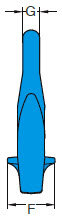 Yoke X-041 Eye Grab Hook Grade 100 side side view measurements Yoke X-041 Eye Grab Hook Grade 100 side side view measurements