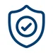 A blue cartoon secure icon symbolises CERTEX's commitment to ensuring safety.